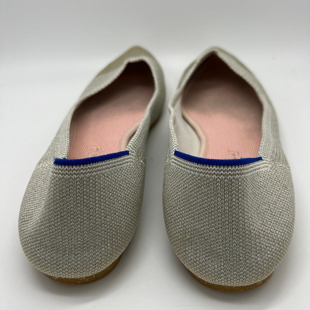 Rothy's The Point II Flats Loafers Shoes Women's Size 9.5 Diamond Twill Shimmer - Picture 5 of 10